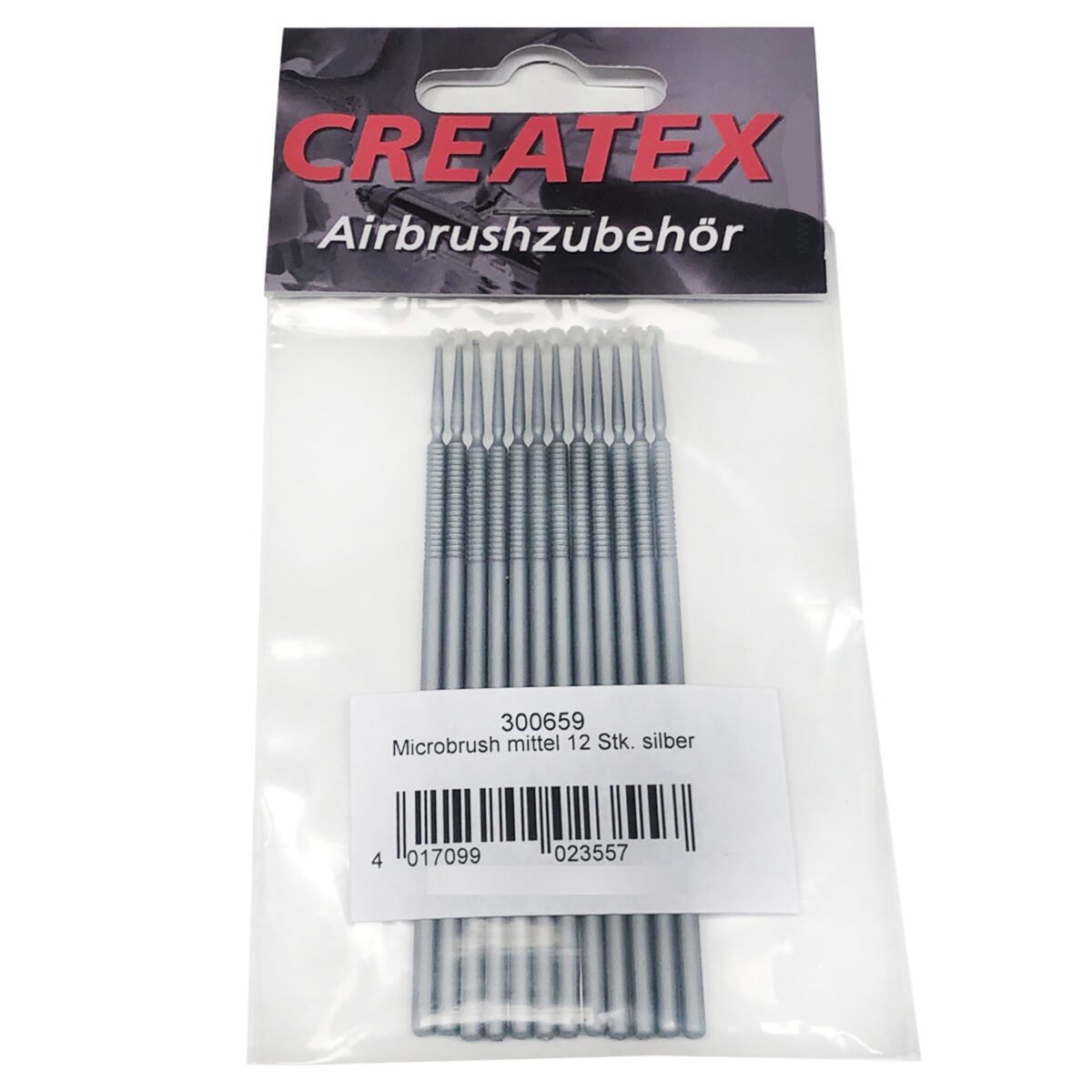 CREATEX Microbrush 12τεμ. medium, silver