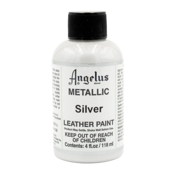 Angelus Leather Paint Metallic Silver 118ml