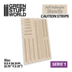 Επανατοποθετούμενο Αυτοκόλλητο Στένσιλ - Caution Strips (Self-adhesive stencil)