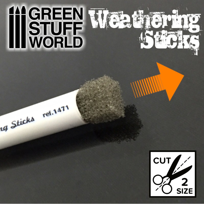 2 x Weathering Brushes 15mm - 2 x Στυλό για Δημιουργία Φθορών 15mm