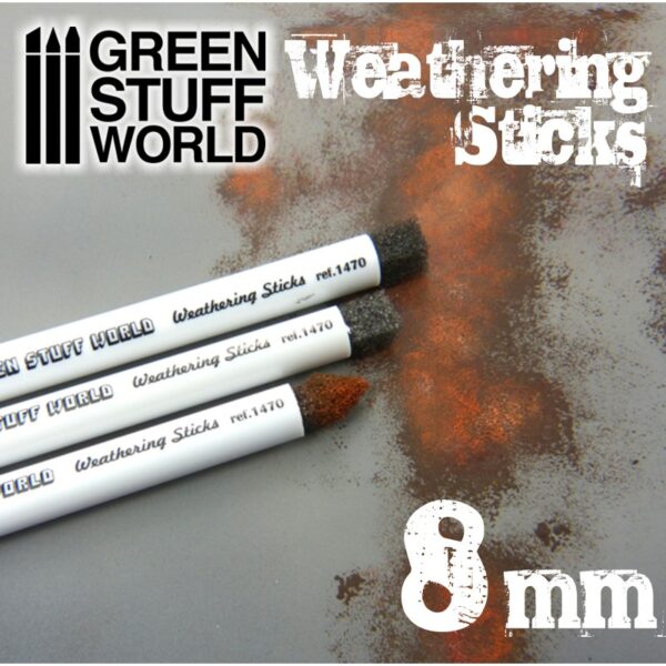 3 x Weathering Sticks 18mm - 3 x Στυλό για Δημιουργία Φθορών 8mm
