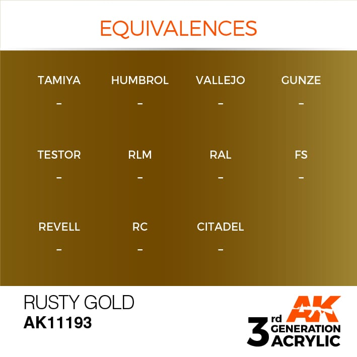 AK RUSTY GOLD – METALLIC 17ml