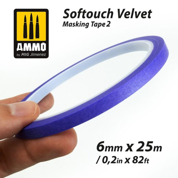 SOFTOUCH VELVET MASKING TAPE 2 (6mm X 25m)