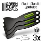 3Χ Black Plastic Spatulas - 3D printer - Μαύρες Πλαστικές Σπάτουλες για 3D εκτυπωτή (3τεμ.)