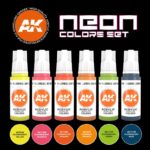 AK NEON COLORS SET (SPECIAL SET 6x17ml) - ΑΚ ΣΕΤ ΑΚΡΥΛΙΚΩΝ ΧΡΩΜΑΤΩΝ ΣΕ ΦΘΟΡΙΖΩΝ ΧΡΩΜΑΤΙΣΜΟΥΣ (6Χ17ml)