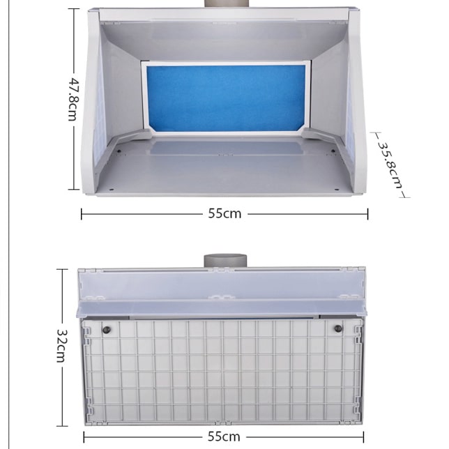 Spray Booth with 2 Motors, Airflow Control and LED light - Θάλαμος Ψεκασμού με 2 Μοτέρ, Ρύθμιση Ροής Αέρα και Φωτισμού LED