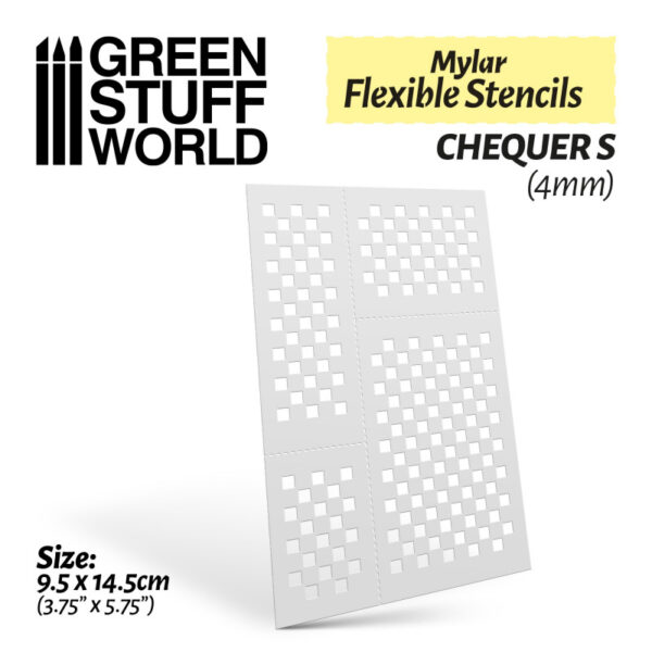 Flexible Stencils - CHEQUER S (4mm)