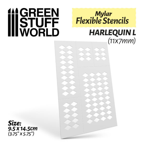 Flexible Stencils - HARLEQUIN L (11x7mm)