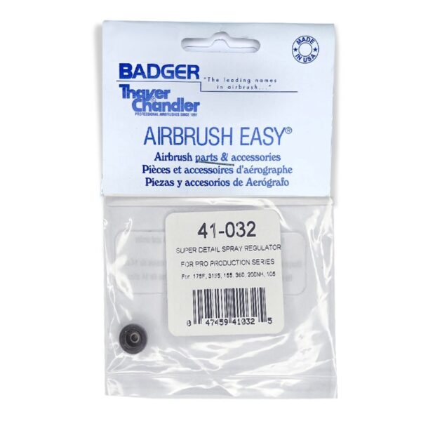 41-032 Super Detail Spray Regulator for Badger models 105, 105-2XR, 155, 200NH, 360, 3155