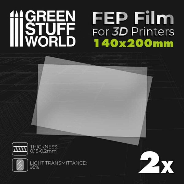 FEP film 200x140mm (pack x2) - Ανταλλακτικά Φιλμ FEP για 3D Εκτυπωτές 200x140mm (2τεμ)