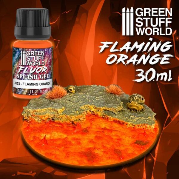 Splash Gel - Flaming Orange 30ml - Φθορίζον Gel Πορτοκαλί 30ml