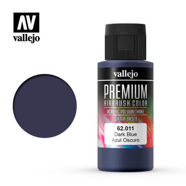 Vallejo Premium Airbrush Color (Dark Blue) 60ml - Χρώμα Αερογράφου Vallejo Premium (Dark Blue) 60ml