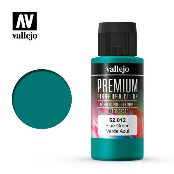 Vallejo Premium Airbrush Color (Blue Green) 60ml - Χρώμα Αερογράφου Vallejo Premium (Blue Green) 60ml