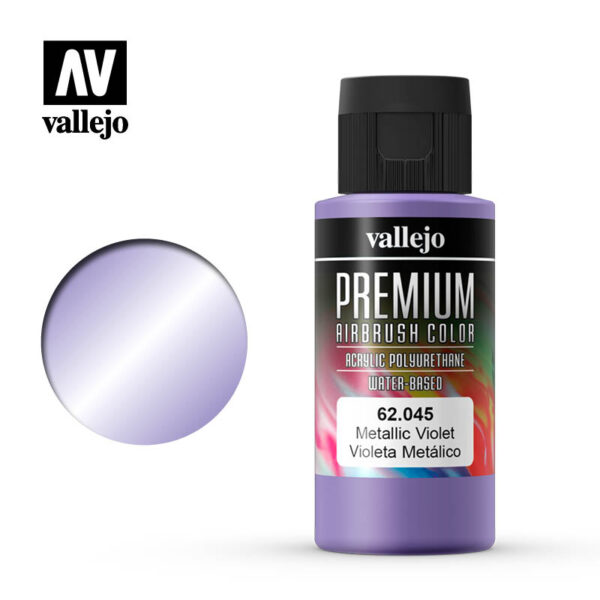 Vallejo Premium Airbrush Color (Metallic Violet) 60ml - Χρώμα Αερογράφου Vallejo Premium (Μεταλλικό Μωβ) 60ml