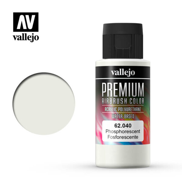 Vallejo Premium Airbrush Color (Phosphorescent) 60ml - Χρώμα Αερογράφου Vallejo Premium (Φωσφορούχο) 60ml