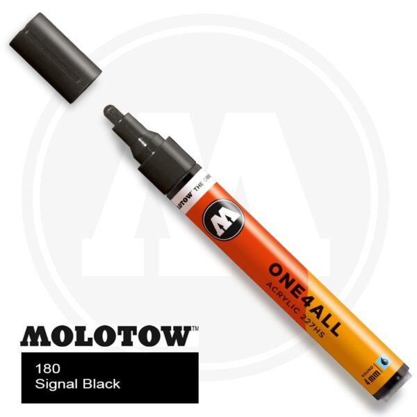 Molotow One4all Ακρυλικός Μαρκαδόρος 180 Signal Black (4mm)