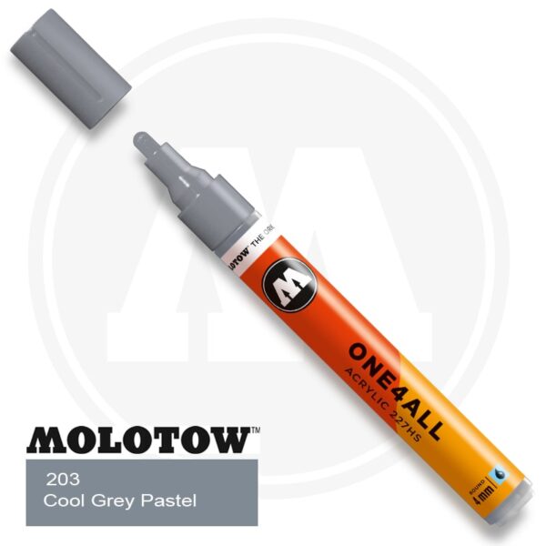 Molotow One4all Ακρυλικός Μαρκαδόρος 203 Cool Grey Pastel (4mm)
