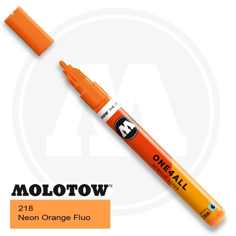 Molotow One4all Ακρυλικός Μαρκαδόρος 218 Neon Orange Fluo (2mm)