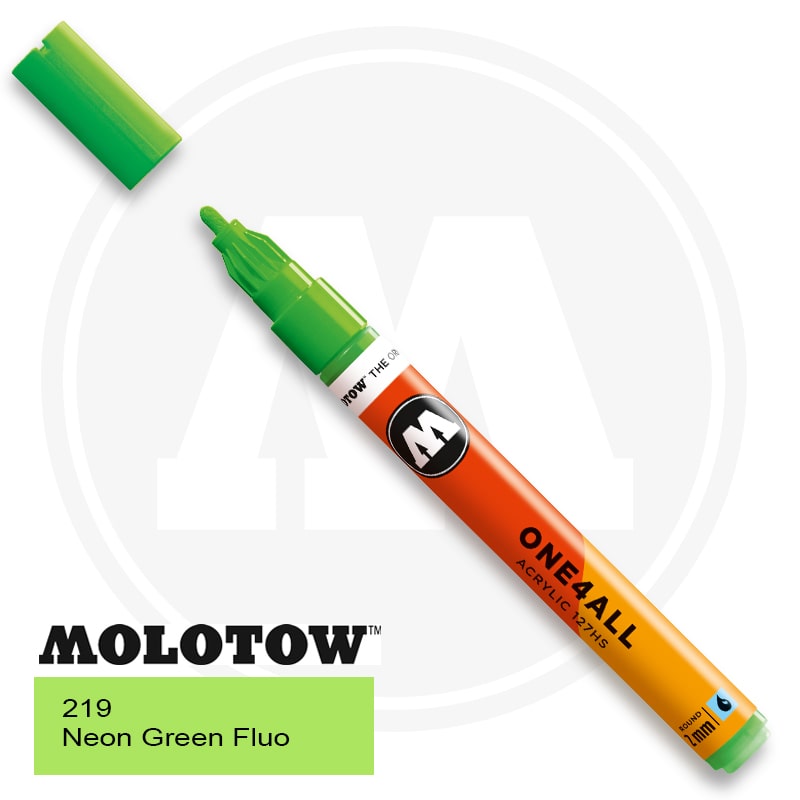 Molotow One4all Ακρυλικός Μαρκαδόρος 219 Neon Green Fluo (2mm)