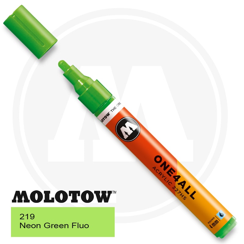 Molotow One4all Ακρυλικός Μαρκαδόρος 219 Neon Green Fluo (4mm)