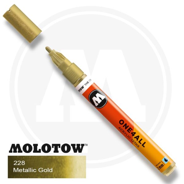 Molotow One4all Ακρυλικός Μαρκαδόρος 228 Metallic Gold (2mm)
