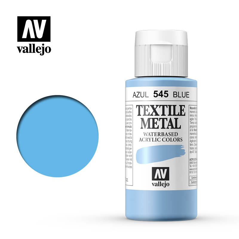 Vallejo Textile Color (METALLIC BLUE 60ml) - Χρώμα Vallejo για ύφασμα (METALLIC BLUE 60ml)