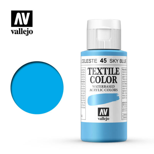 Vallejo Textile Color (SKY BLUE 60ml) - Χρώμα Vallejo για ύφασμα (SKY BLUE 60ml)