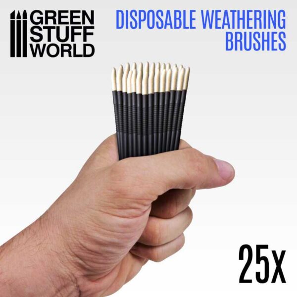 25x Disposable Weathering Brushes - 25x Πινέλα για Δημιουργία Φθορών