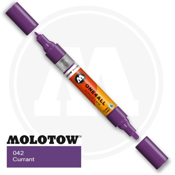 Molotow One4all Ακρυλικός Μαρκαδόρος 042 Currant (TWIN 1,5 - 4 mm)