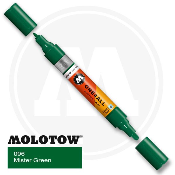 Molotow One4all Ακρυλικός Μαρκαδόρος 096 Mister Green (TWIN 1,5 - 4 mm)