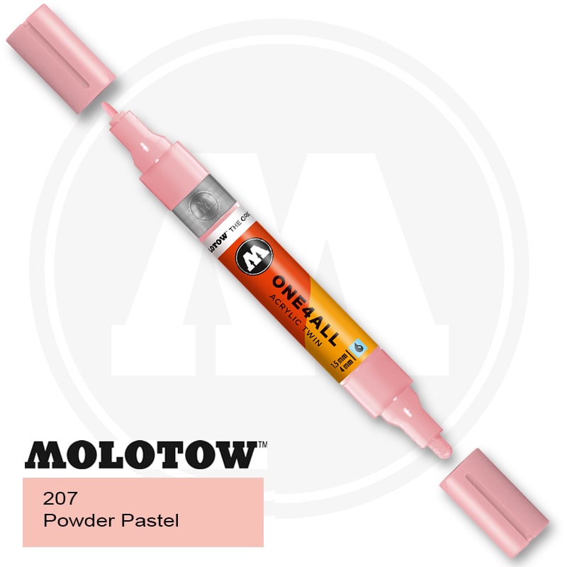 Molotow One4all Ακρυλικός Μαρκαδόρος 207 Powder Pastel (TWIN 1,5 - 4 mm)