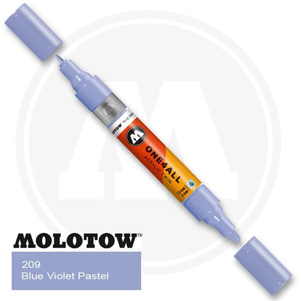 Molotow One4all Ακρυλικός Μαρκαδόρος 209 Blue Violet Pastel (TWIN 1,5 - 4 mm)