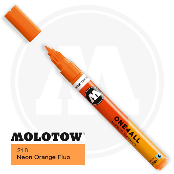 Molotow One4all Ακρυλικός Μαρκαδόρος 218 Neon Orange Fluo (1,5mm)