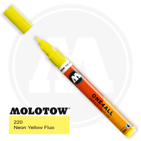 Molotow One4all Ακρυλικός Μαρκαδόρος 220 Neon Yellow Fluo (1,5mm)