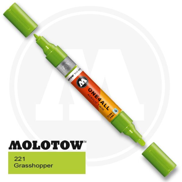 Molotow One4all Ακρυλικός Μαρκαδόρος 221 Grasshopper (TWIN 1,5 - 4 mm)