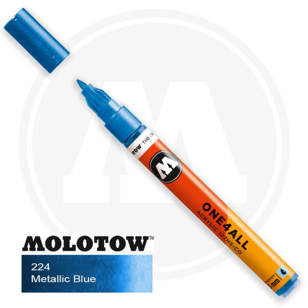 Molotow One4all Ακρυλικός Μαρκαδόρος 224 Metallic Blue (1,5mm)