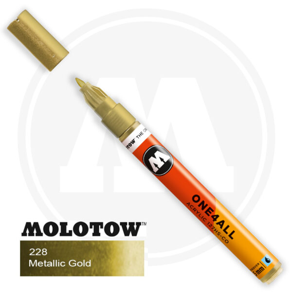 Molotow One4all Ακρυλικός Μαρκαδόρος 228 Metallic Gold (1,5mm)