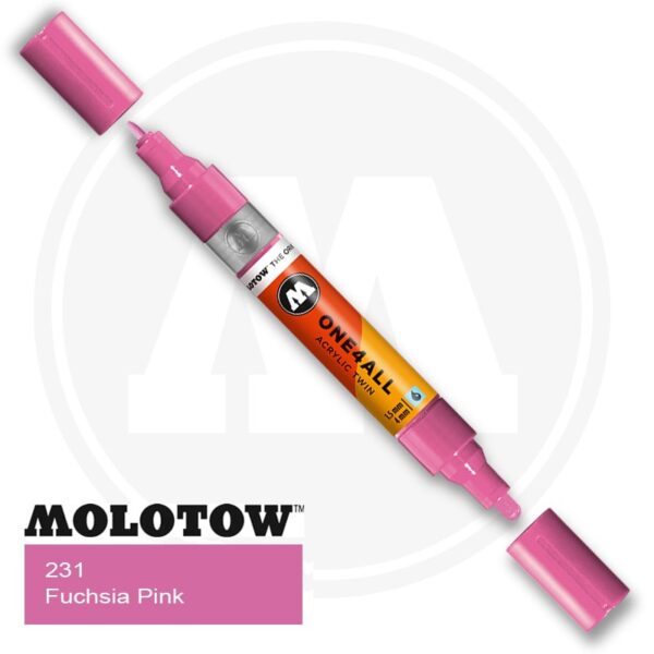 Molotow One4all Ακρυλικός Μαρκαδόρος 231 Fuchsia Pink (TWIN 1,5 - 4 mm)