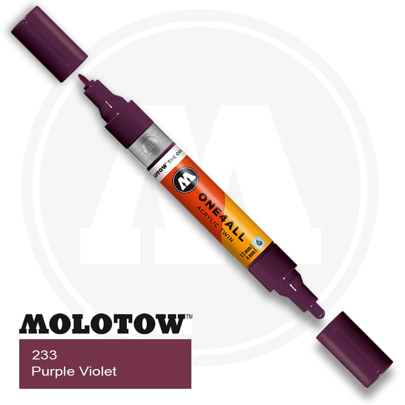 Molotow One4all Ακρυλικός Μαρκαδόρος 233 Purple Violet (TWIN 1,5 - 4 mm)