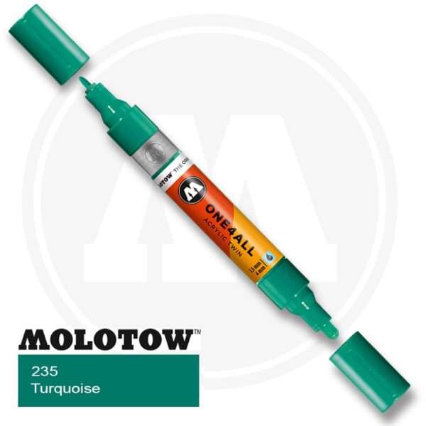Molotow One4all Ακρυλικός Μαρκαδόρος 235 Turquoise (TWIN 1,5 - 4 mm)