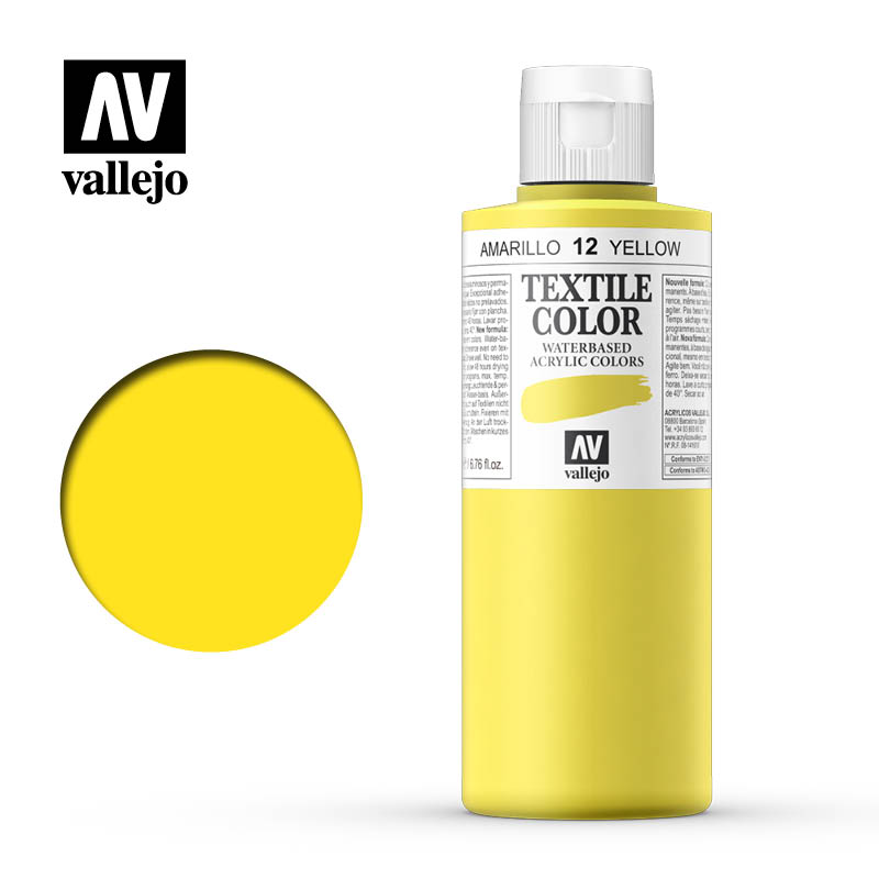 Vallejo Textile Color (AMARILLO YELLOW 200ml) - Χρώμα Vallejo για ύφασμα (AMARILLO YELLOW 200ml)