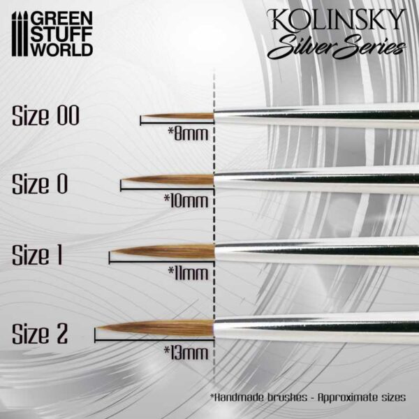 Kolinsky Brush SILVER SERIES - size 0 / Πινέλο Kolinsky σειρά SILVER - μέγεθος 0