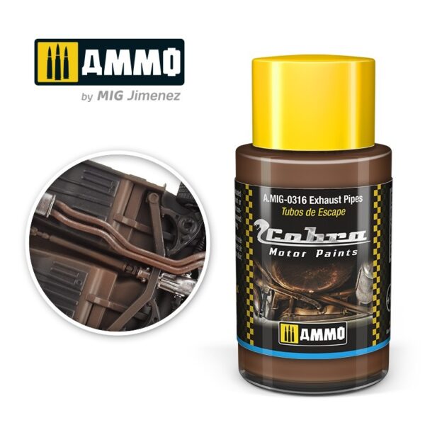 Cobra Motor Paints by AMMO - Cobra Motor Exhaust Pipes 30ml