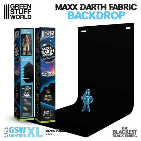 Maxx Darth backdrop for Lightbox XL - Εξαιρετικά Μαύρο Φόντο για το Φορητό Στούντιο Φωτογράφισης Lightbox XL