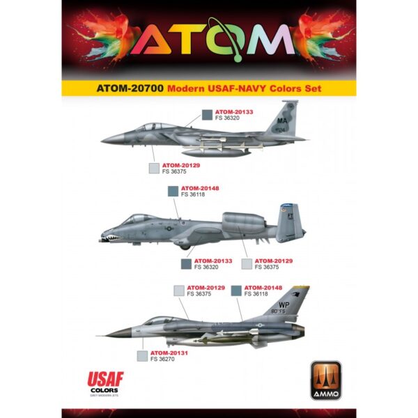 ATOM Modern USAF-NAVY Colors Set (12τεμ. των 20ml)