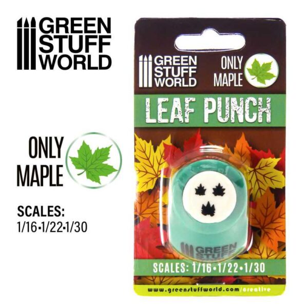 Miniature Leaf Punch MEDIUM GREEN / Κοφτάκι Φύλλων (Κλίμακας 1/16 1/22 1/30)