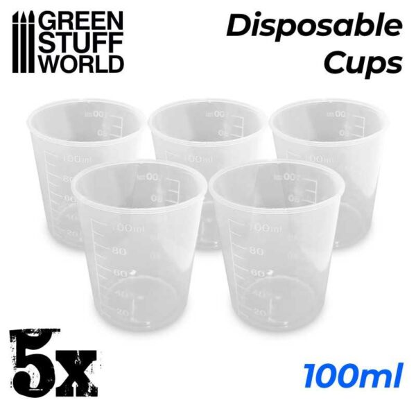 5x Disposable Measuring Cups - 5x Δοσομετρικά Κυπελάκια Μίας Χρήσης (100ml)