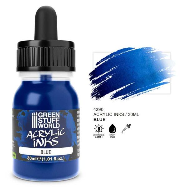 Acrylic Ink Opaque - Blue (30ml)