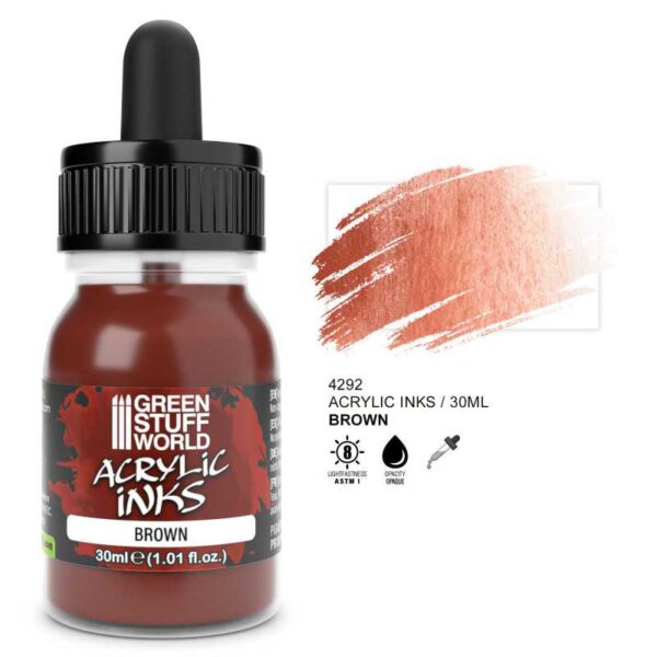 Acrylic Ink Opaque - Brown (30ml)