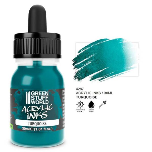 Acrylic Ink Opaque - Turquoise (30ml)